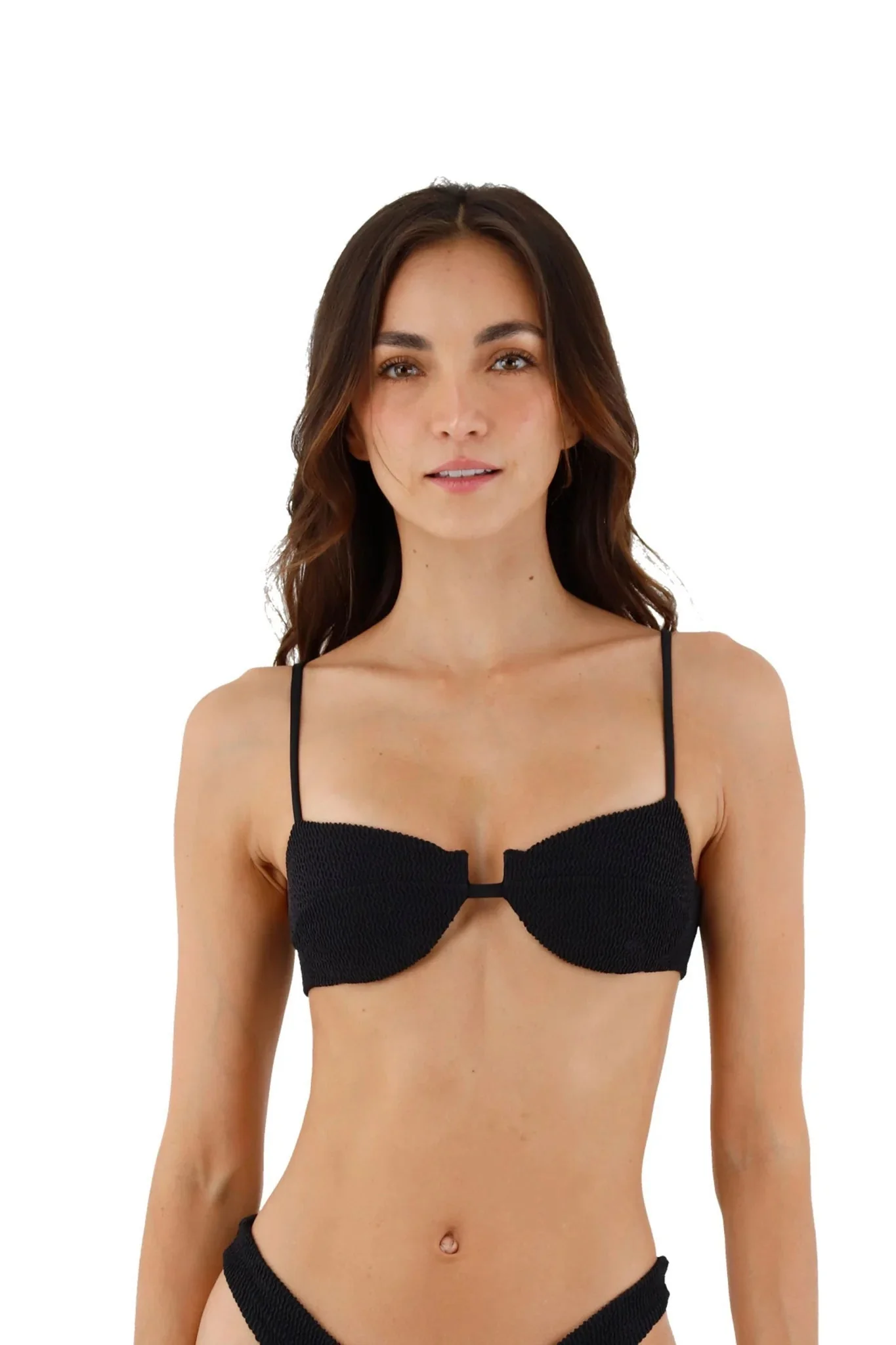 Black Textured Wave Tori Top - Image 3