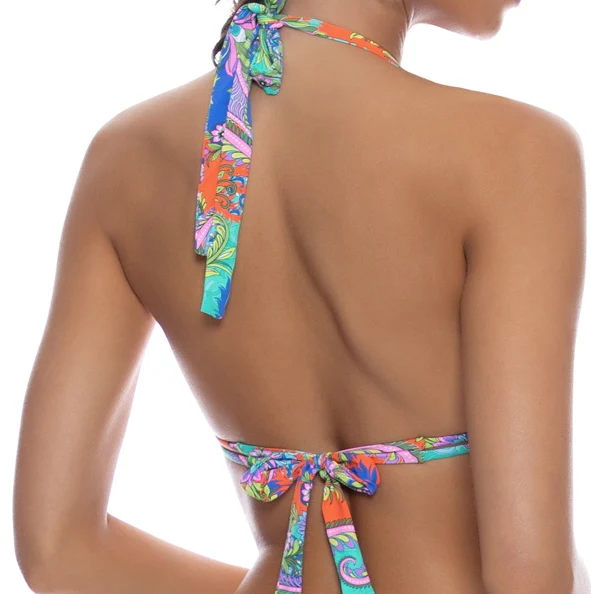 Multicolor In the Groove Reversible Triangle Halter - Image 2