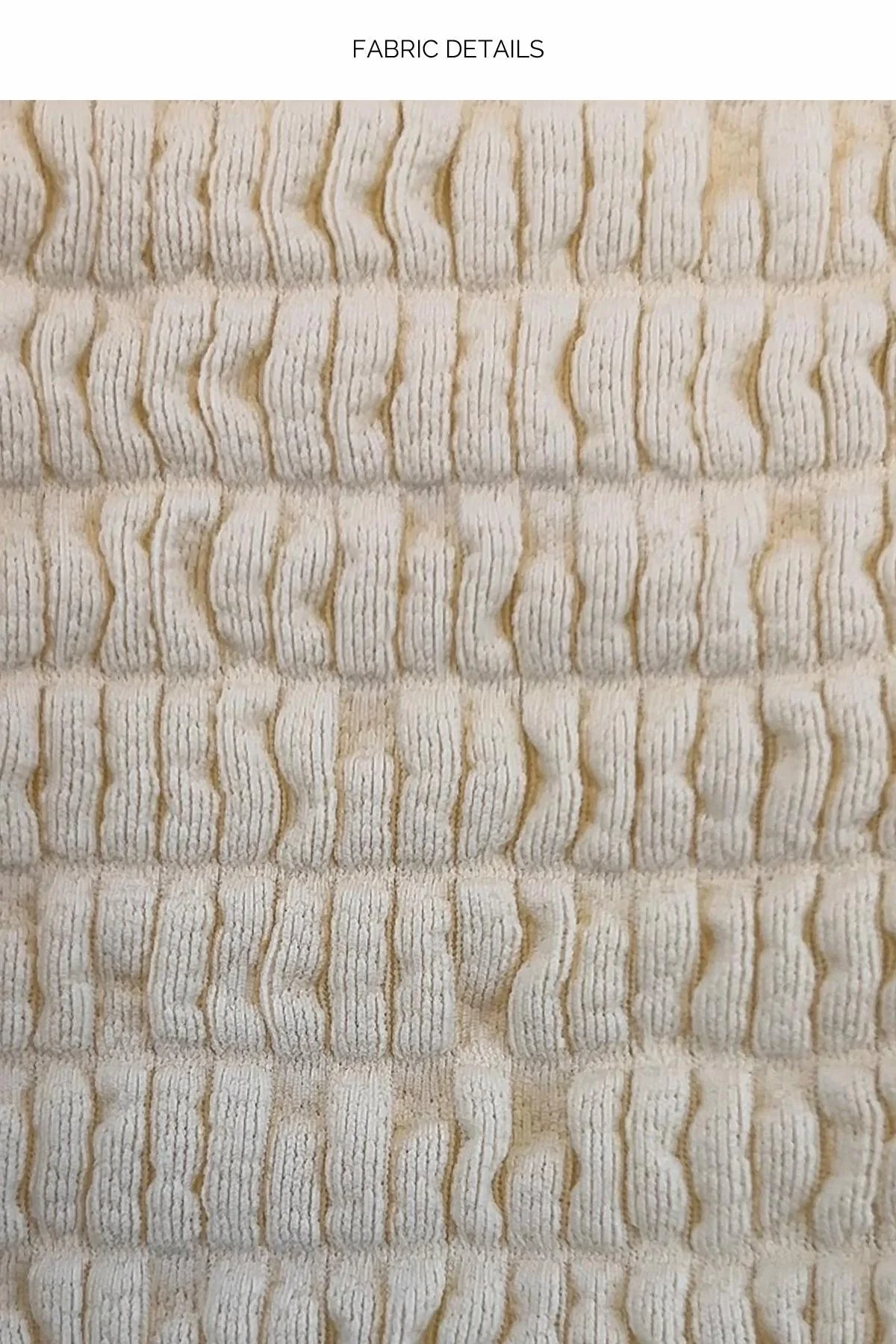 White Sands Ivory Luxe Stitch Seamless Wavy Ruched Back Brazilian Tie Side Bottom - Image 4